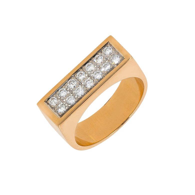 Bague diamants 0.28 carat or jaune 8.44g Comme neuf -  reconditionné disponible sur Gemme Les Bijoux